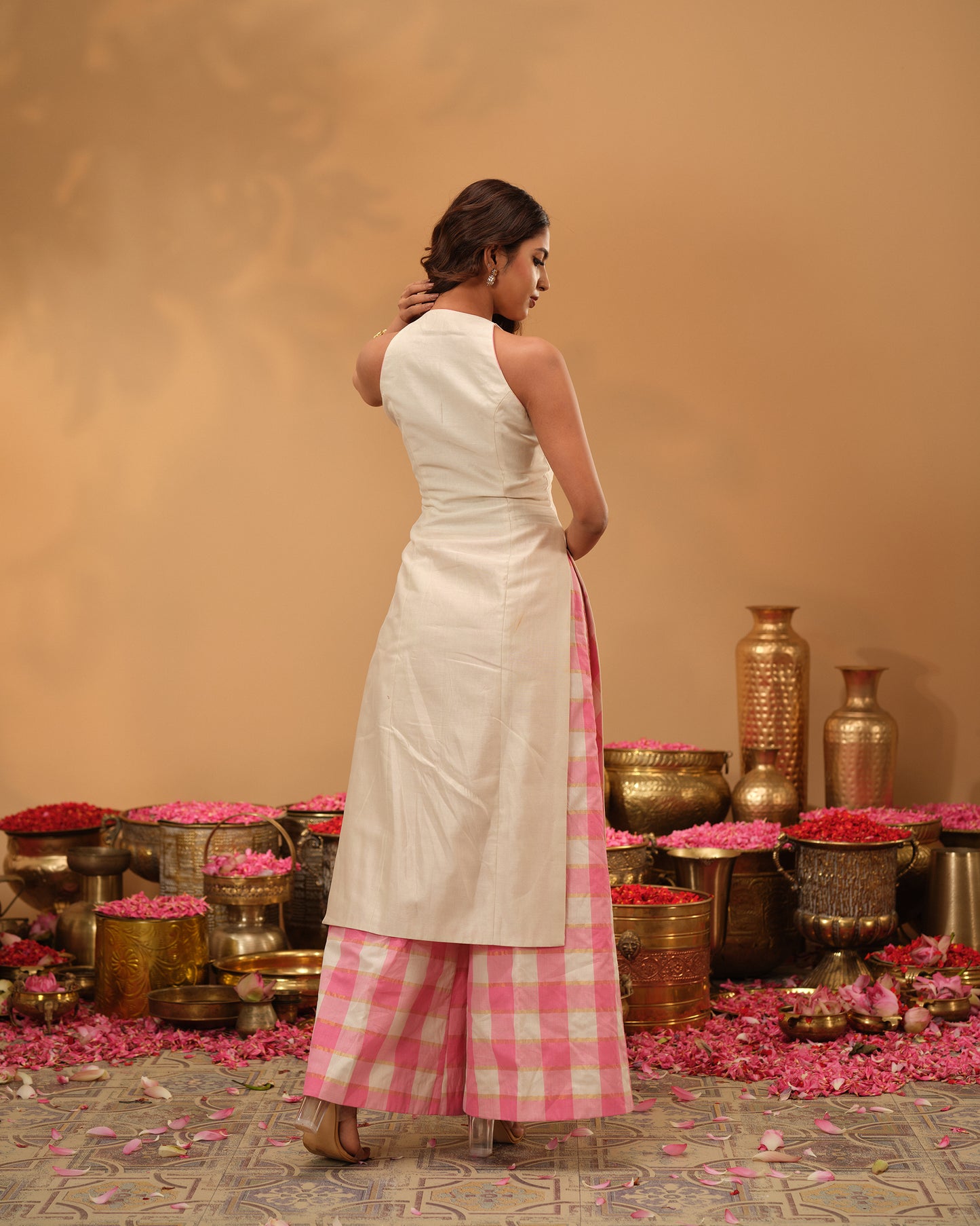 Maroon 3 Panel Salwar Set