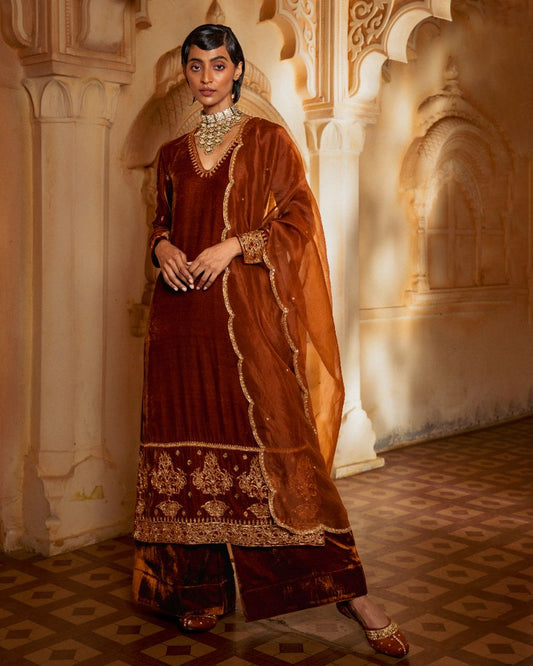 GOLDEN BROWN SALWAR SET