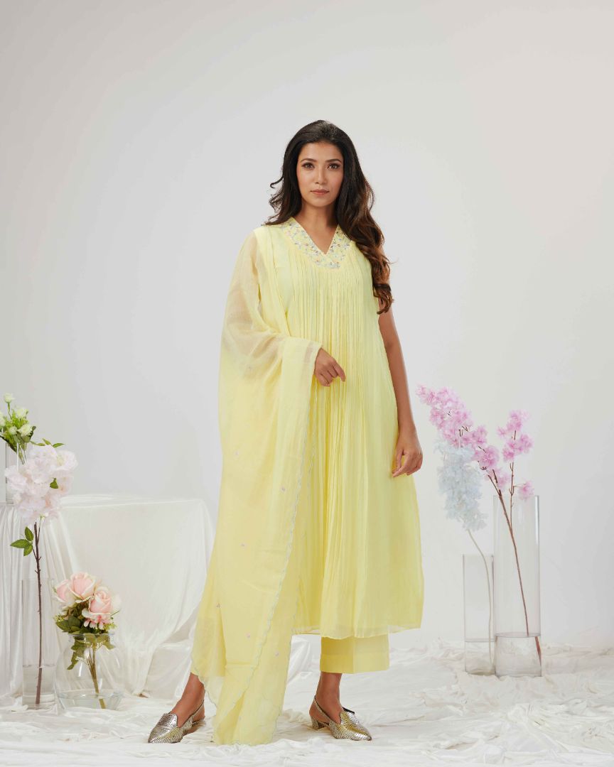 SALWAR SET IN YELLOW