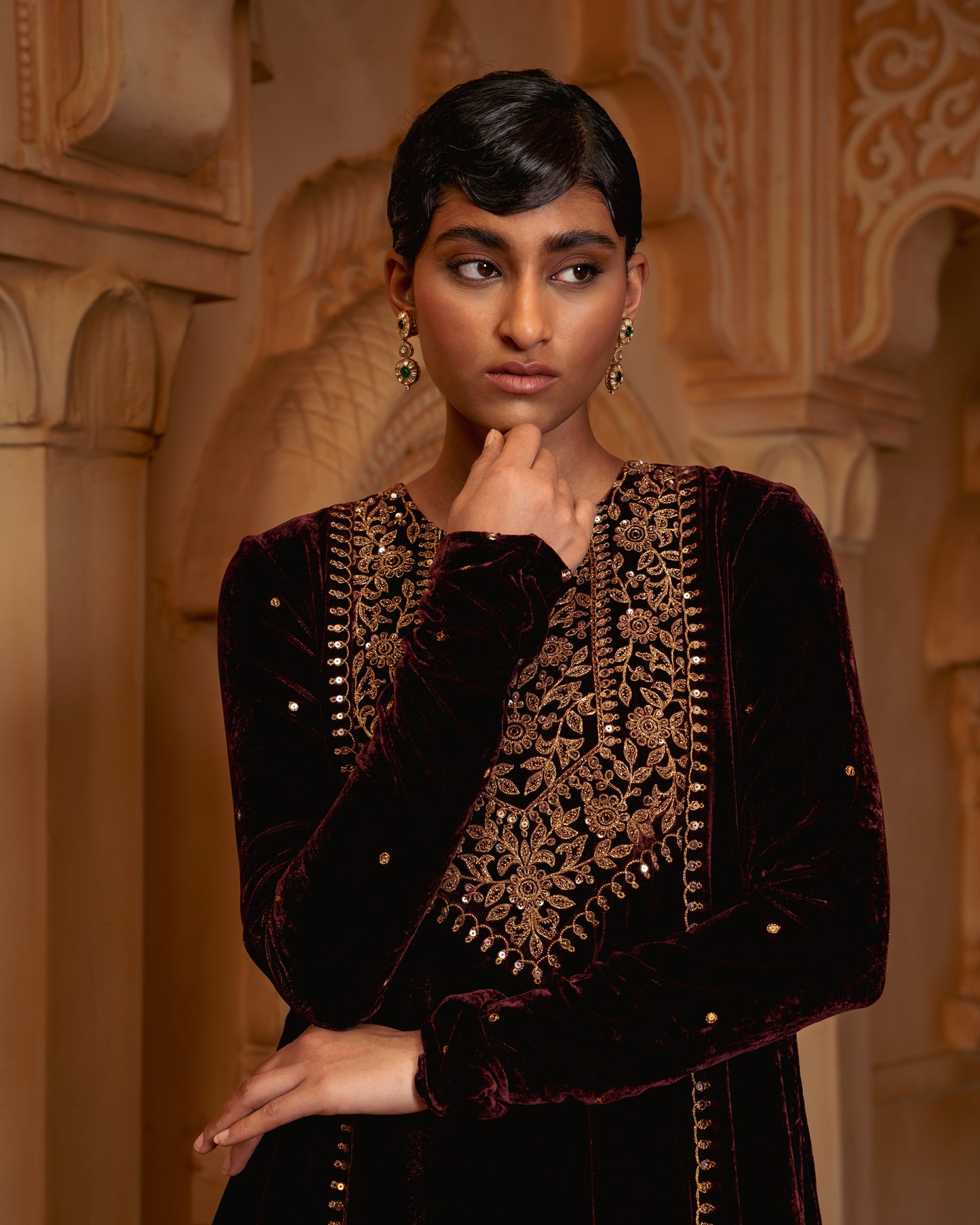 DEEP WINE SALWAR SET