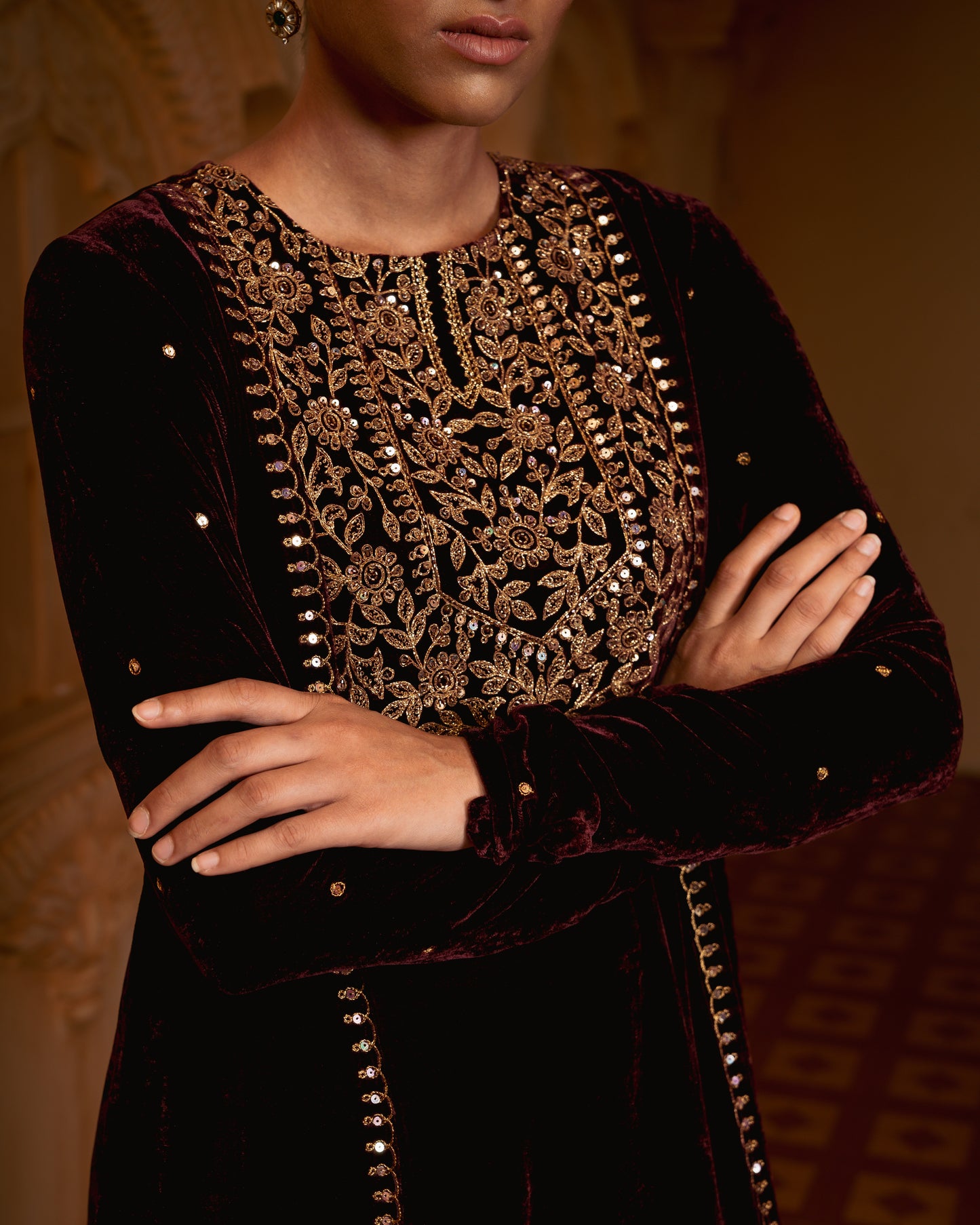 DEEP WINE SALWAR SET