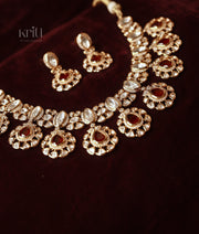 Zariya Ruby Polki Necklace Set