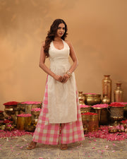 Halter Neck Chanderi Silk Set