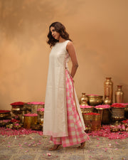 Chanderi Silk High Slit Kurta Set