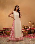 Chanderi Silk High Slit Kurta Set