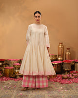 Panelled Chanderi Silk Anarkali