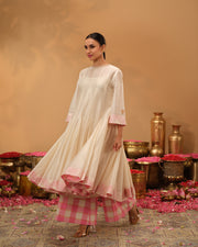 Panelled Chanderi Silk Anarkali