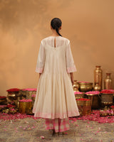 Panelled Chanderi Silk Anarkali