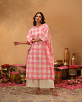 Handloom Chequered Kaftan