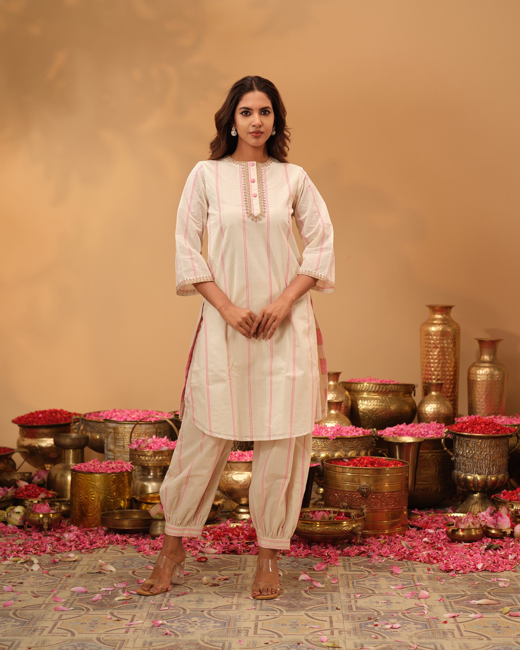 Striped Handloom Cotton Salwar Set