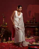 Spun Silk Salwar Set with Silk Organza Dupatta
