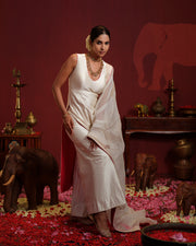 Spun Silk Salwar Set with Silk Organza Dupatta