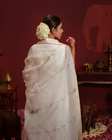 Spun Silk Salwar Set with Silk Organza Dupatta