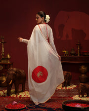Handloom Cotton Saree with Embroidered Jacket