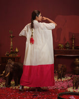 Color- Blocked Handloom Chanderi Tunic Set