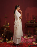 Jamdani Cotton Centre- Slit Kaftan Set