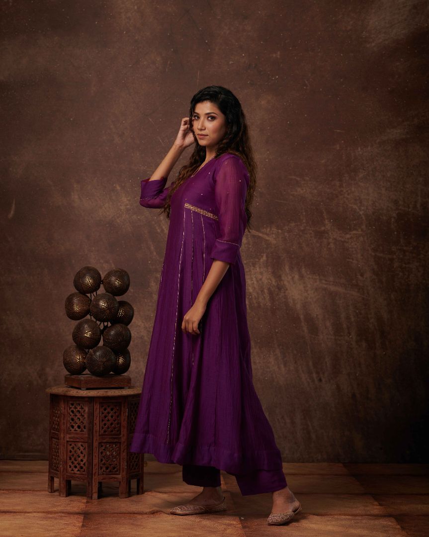 SALWAR SET IN DARK VIOLET