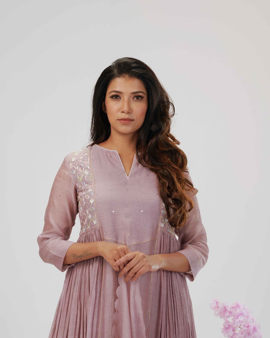 SALWAR SET IN MAUVE SHADE